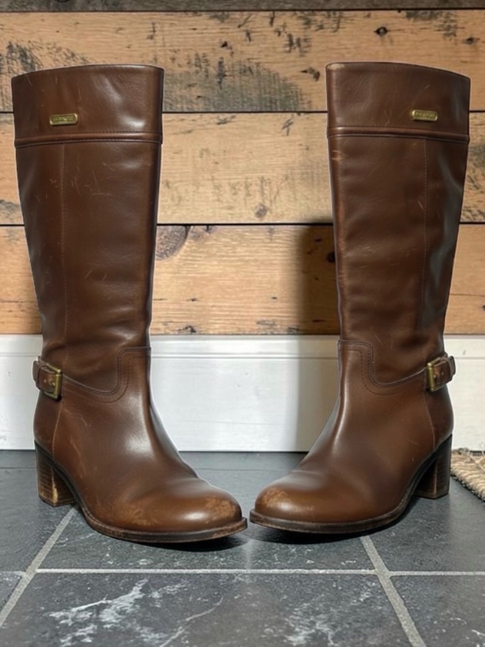 Coach Riding Boots Chocolate Brown Size 6